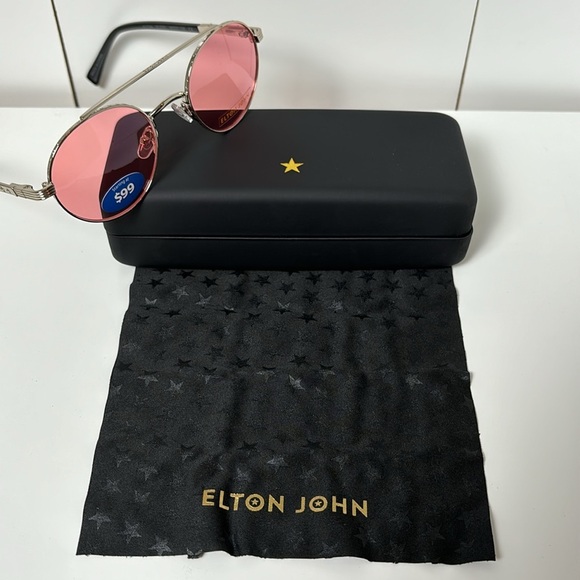 Elton John Pink Lens Sunglasses - Picture 7 of 7